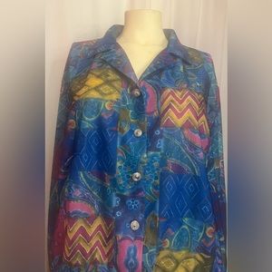 Anthony Richard's size maybe large or xl no tag blue and gold pattern